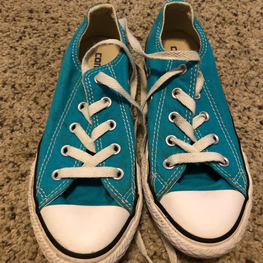 Girls Teal Converse-13